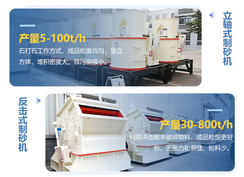 立軸式制砂機(jī)和反擊式制砂機(jī)哪種粒型好？區(qū)別介紹