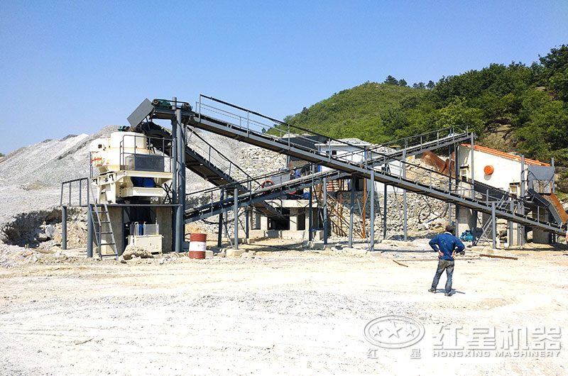 大理石邊角料加工沙子用什么機(jī)器？多少錢？現(xiàn)場(chǎng)視頻