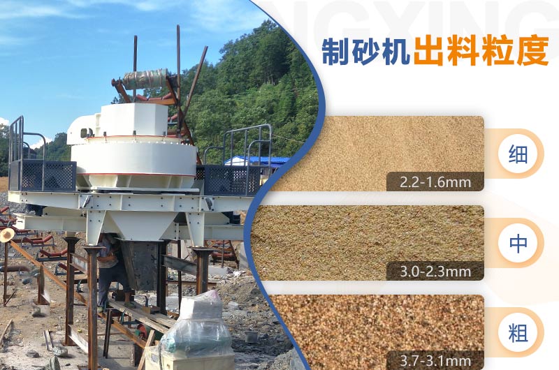 紅星機器HVI制砂機的粗、中、細粒度范圍